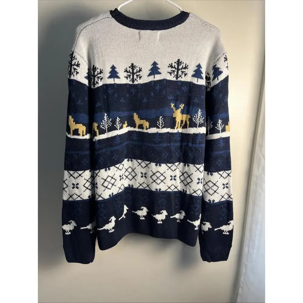 Merry Christmas Ya Filthy Animal Christmas Sweater Unisex Size Large Holiday - Picture 7 of 7